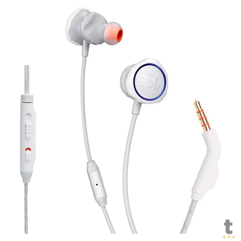 Fone De Ouvido Intra-Auricular P3 Com Fio JBL Quantum 50 Branco - JBLQUANTUM50WHT Truedata